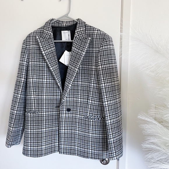 Sandro Jackets & Blazers - NWT Sandro Paris - Single Button Plaid Blazer